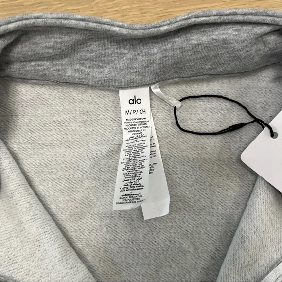 ALO Yoga Accolade Set Quarter Zip and Sweatpants Light Gray Unisex - Picture 5 of 16